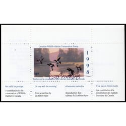 canadian wildlife habitat conservation stamp fwh14d ringnecked ducks 8 50 1998