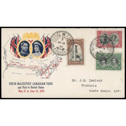 canada stamp 246 8 fdc royal vist 1939 FDC COMBO 050