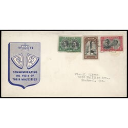 canada stamp 246 8 fdc royal vist 1939 FDC COMBO 051