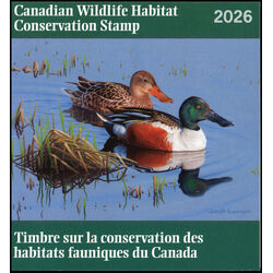 canadian wildlife habitat conservation stamp fwh43 northern shoveler 8 50 2026