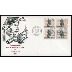 canada stamp 396 students 5 1962 FDC BLOCK 042