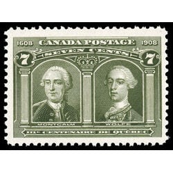 canada stamp 100 montcalm wolfe 7 1908 M VFNH 110