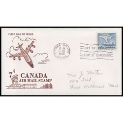 canada stamp 414 jet plane ottawa 7 1964 FDC PC 027