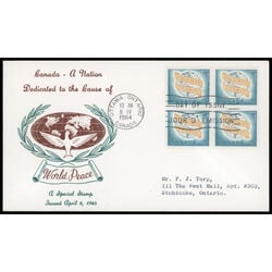 canada stamp 416 pacern in terris 5 1964 FDC BLOCK 016