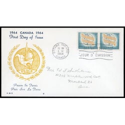 canada stamp 416 pacern in terris 5 1964 FDC PC 019