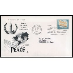 canada stamp 416 pacern in terris 5 1964 FDC PC 026