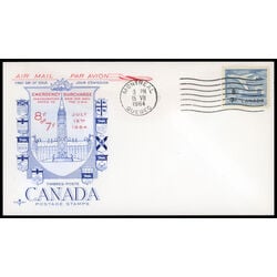 canada stamp 430 jet plane ottawa 1964 FDC PC 031
