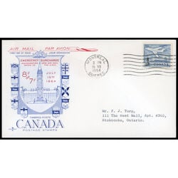 canada stamp 430 jet plane ottawa 1964 FDC PC 032
