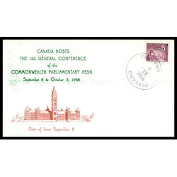 canada stamp 470 woman and ballot box 5 1967 FDC PC 017