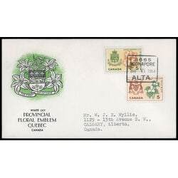 canada stamp 418 ontario white trillium 5 1964 FDC COMBO 019