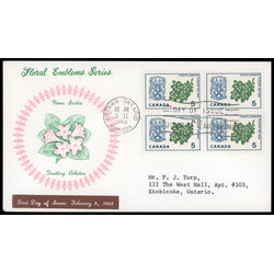 canada stamp 420 nova scotia mayflower 5 1965 FDC BLOCK 018