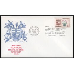 canada stamp 422 manitoba prairie crocus 5 1965 FDC PC 020
