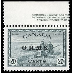 canada stamp o official o8 combine harvesting 20 1949 M VFNH 008