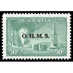 canada stamp o official o11 oil wells 50 1950 M VFNH 026