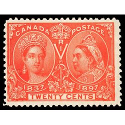 canada stamp 59 queen victoria diamond jubilee 20 1897 M F VF 096
