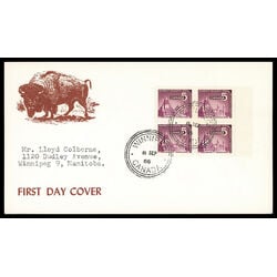 canada stamp 450 parliamentary library 5 1966 FDC BLOCK 022