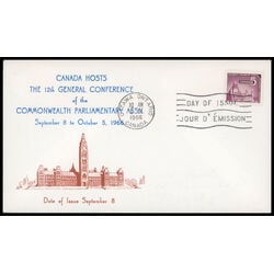 canada stamp 450 parliamentary library 5 1966 FDC PC 025