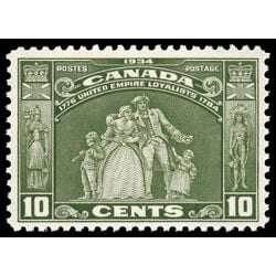canada stamp 209 loyalists statue 10 1934 M XFNH 067