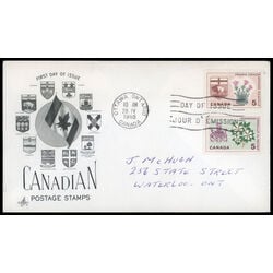 canada stamp 422 manitoba prairie crocus 5 1965 FDC COMBO 025