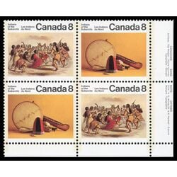 canada stamp 575a subarctic indians 1975 PB LR