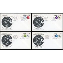 canada stamp 508p 11p fdc expo 70 emblems 25 1970
