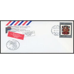 canada stamp 1241 ceremonial frontlet 50 1989 FDC PC 002
