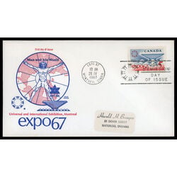 canada stamp 469 katimavik canadian pavillion 5 1967 FDC PC 042