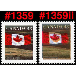 canada stamp 1359ii flag over field 43 1992