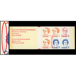 canada stamp bk booklets bk74 caricature definitives 25 1974 M VFNH 018