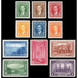 complete mint set of the 1937 38 george v mufti pictorial series 231 236 241 245 M VF 001