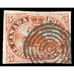 canada stamp 4 beaver 3d 1852 U F 182