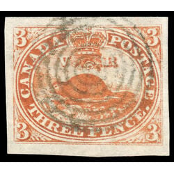 canada stamp 4 beaver 3d 1852 U XF 183