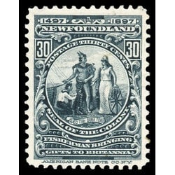 newfoundland stamp 72 colony seal 30 1897 M VF 017