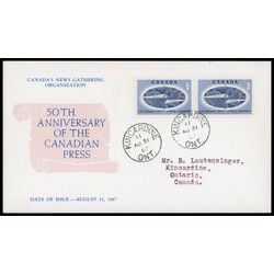 canada stamp 473 globe 5 1967 FDC PC 019