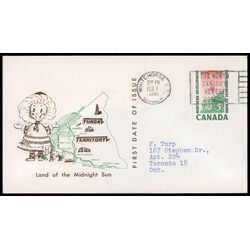 canada stamp 391 surveying crew 5 1961 FDC PC 030