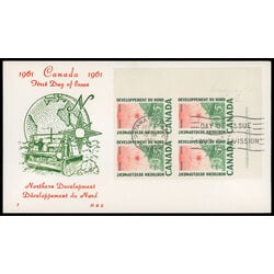 canada stamp 391 surveying crew 5 1961 FDC LR 036