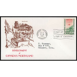 canada stamp 391 surveying crew 5 1961 FDC PC 039