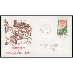 canada stamp 391 surveying crew 5 1961 FDC PC 040
