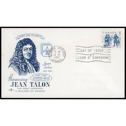 canada stamp 398 talon and colonists 5 1962 FDC PC 029