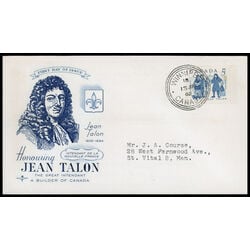 canada stamp 398 talon and colonists 5 1962 FDC PC 030