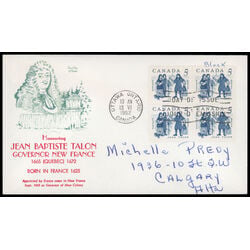 canada stamp 398 talon and colonists 5 1962 FDC BLOCK 034