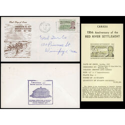 canada stamp 397 lord selkirk 5 1962 FDC PC 033