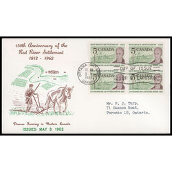 canada stamp 397 lord selkirk 5 1962 FDC BLOCK 035