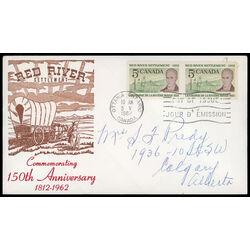 canada stamp 397 lord selkirk 5 1962 FDC PC 040