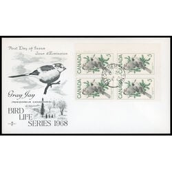 canada stamp 478 gray jays 5 1968 FDC LR 027
