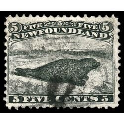 newfoundland stamp 26 harp seal 5 1866 U F 027
