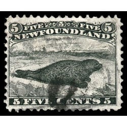 newfoundland stamp 26 harp seal 5 1866 U F 027