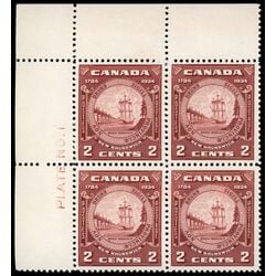 canada stamp 210 new brunswick seal 2 1934 PB UL %231 025