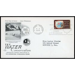 canada stamp 481 rain gauge 5 1968 FDC PC 021