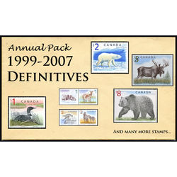canada complete definitives set 1999 2007 mint